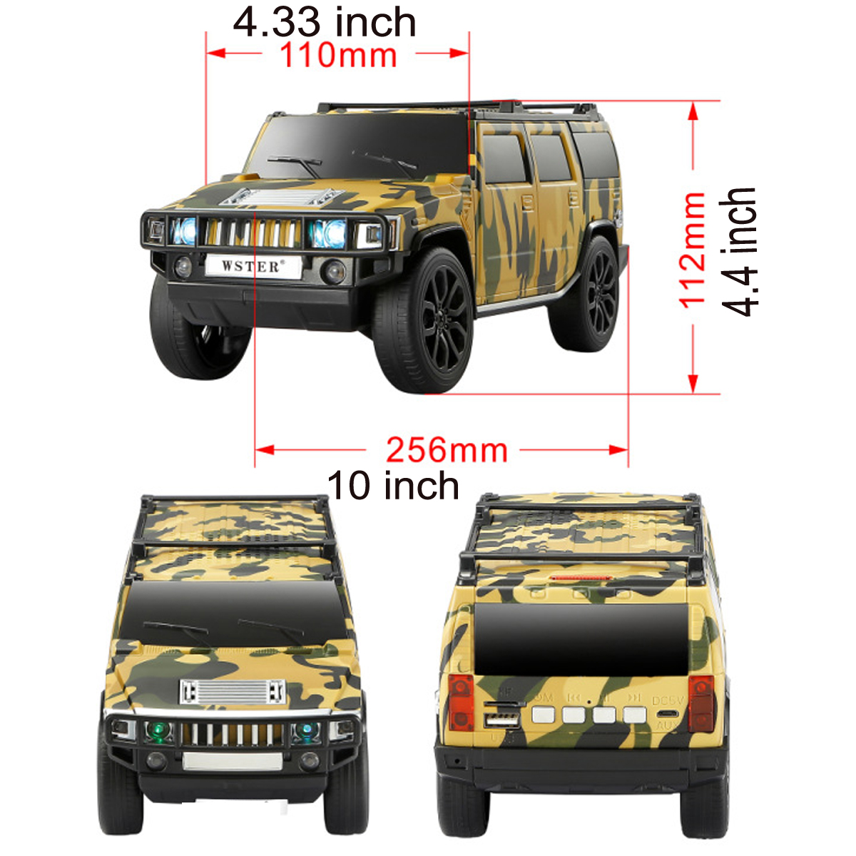 Hummer Style Wireless SUV Car Speaker 2
