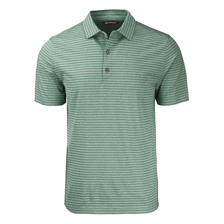 Cutter and Buck Forge Eco Heather Stripe Recycled Polo 10