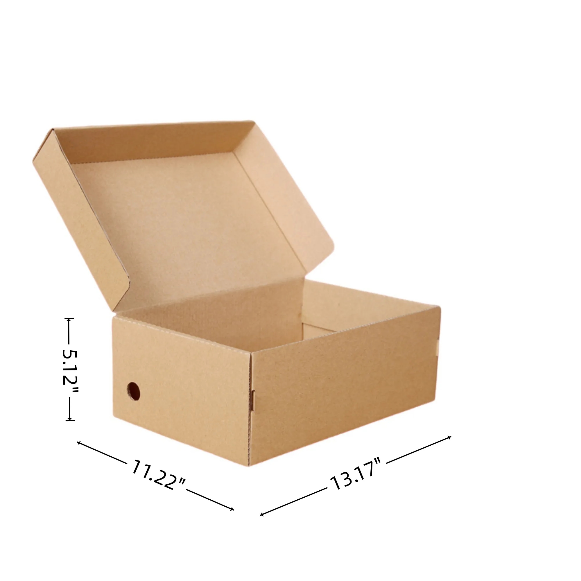 Folding Kraft Paper Shoe Storage Box with Flip Lid 4