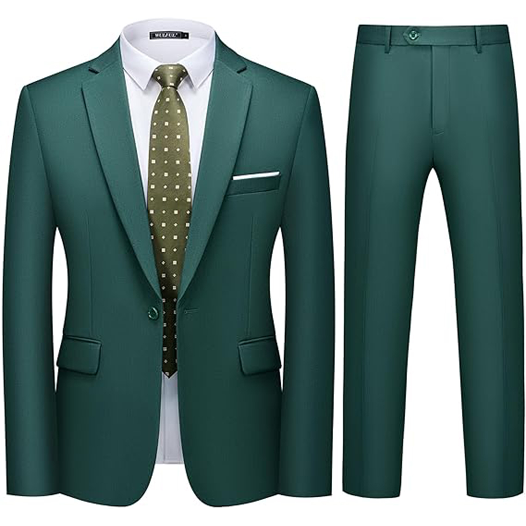 Men 2 Piece Slim Fit Suit Set 13