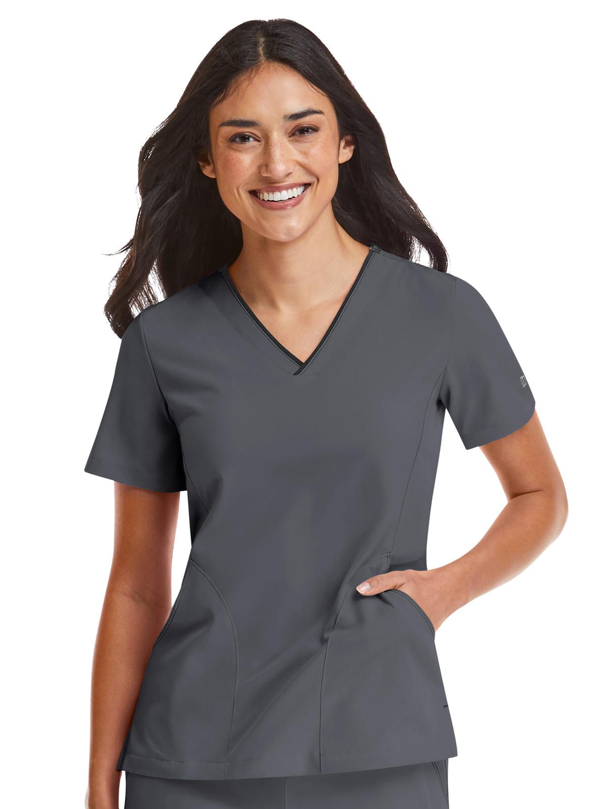 Maevn - Matrix Impulse - Women's Three-Pocket Contrast Stitching V-Neck Top 30