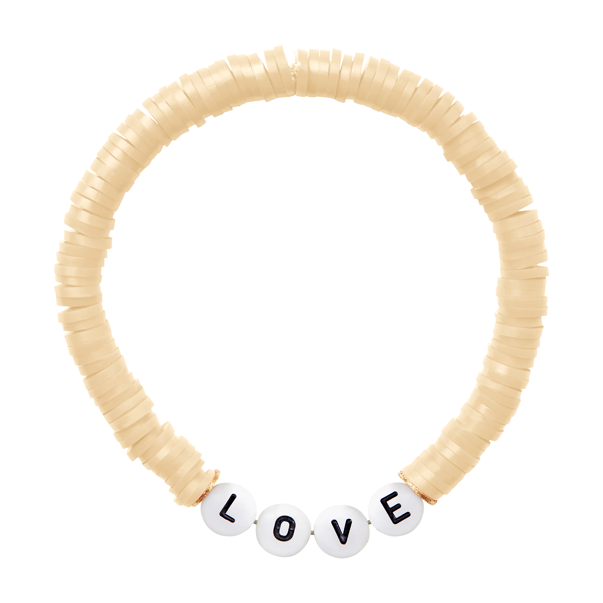 Handmade Bohemian Stackable Letter Beaded Soft Clay Bracelet 1