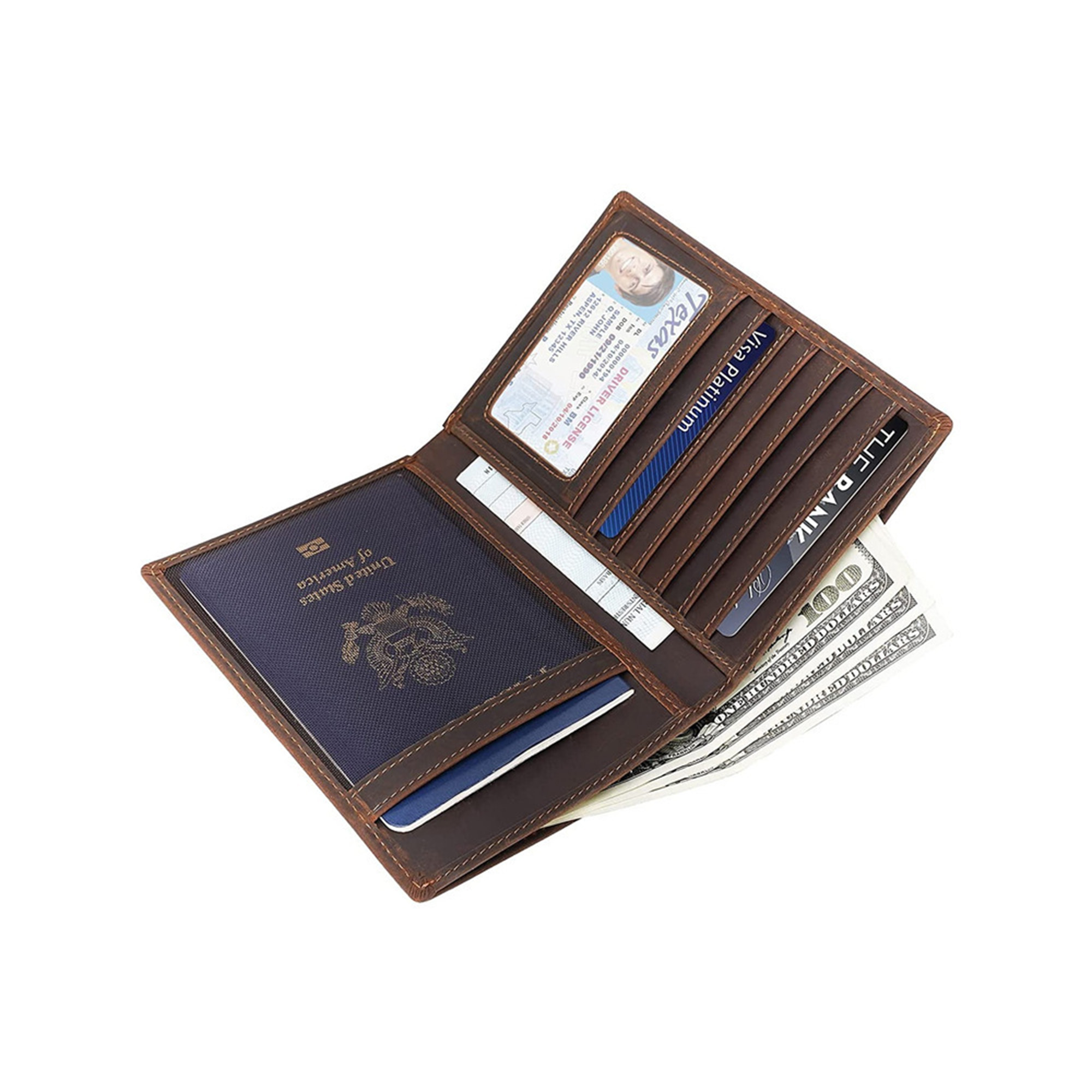 Cowhide Business Multi Card Passport Holder Set 2