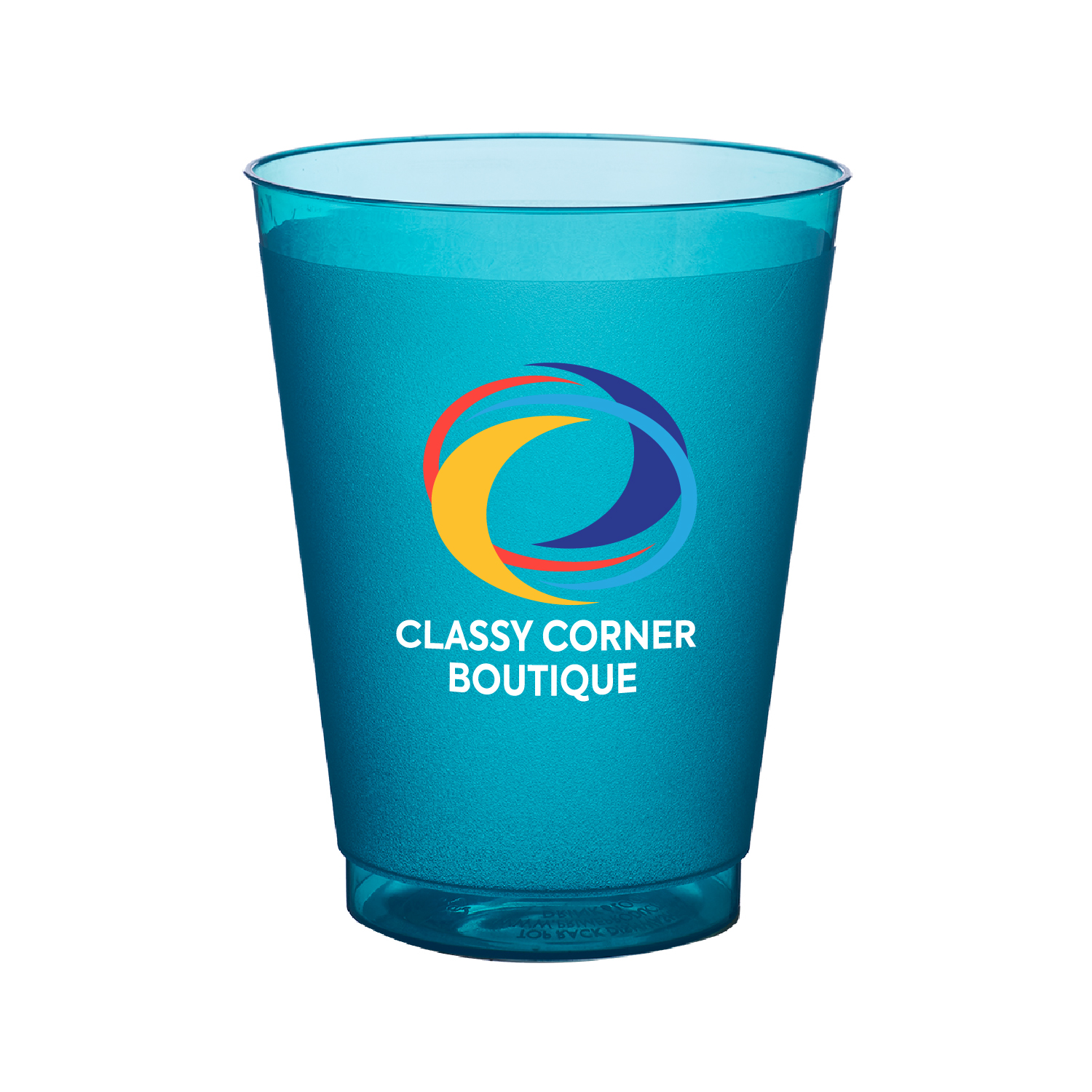 16 oz. Court Side Frosted Plastic Stadium Cup (Full Color Imprint) 9