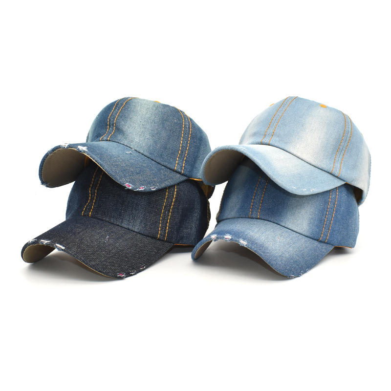 Distressed Washed Vintage Ballcap With Contrast Stitching 2