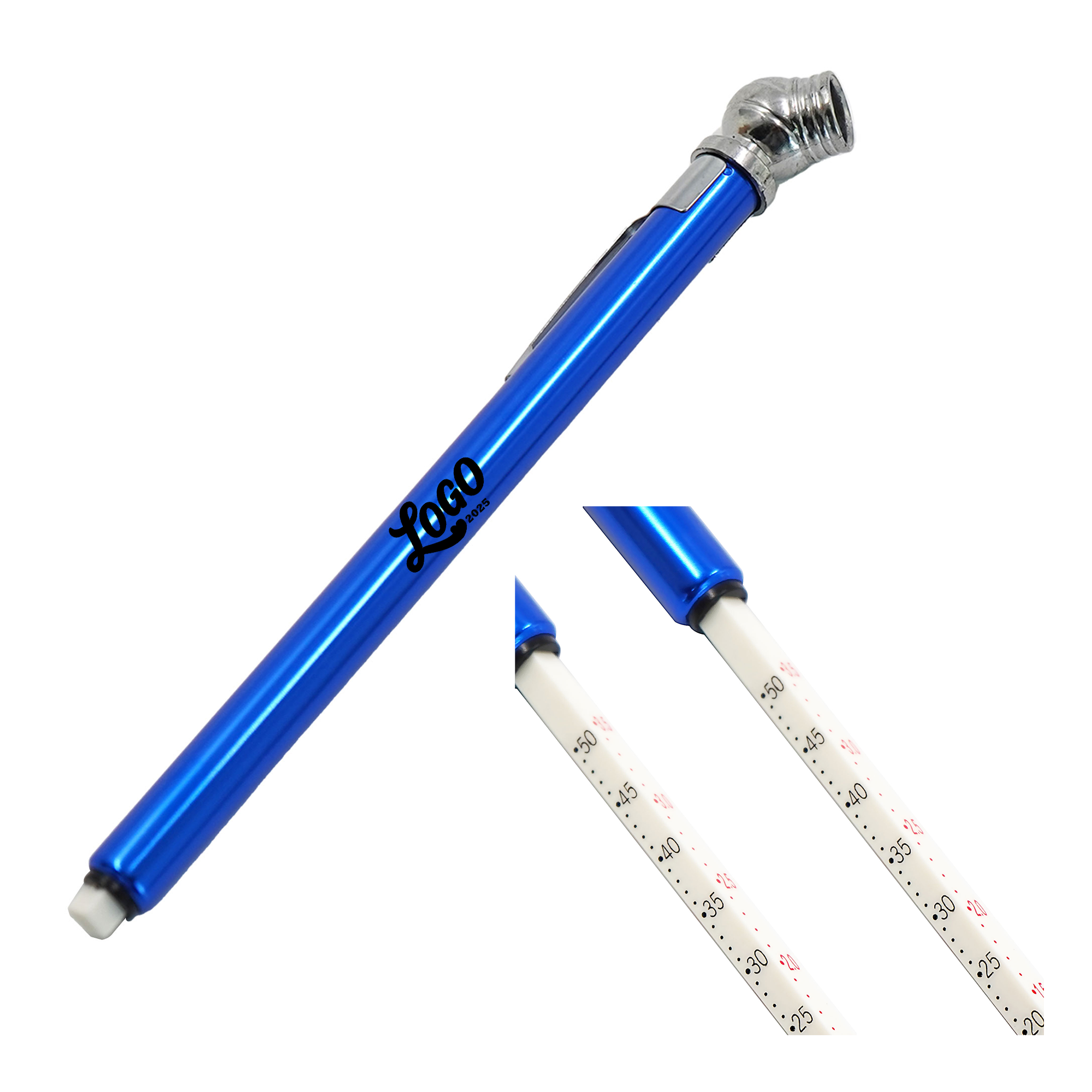 Aluminum Pencil Tire Pressure Gauge (10-50 PSI Reading) 2