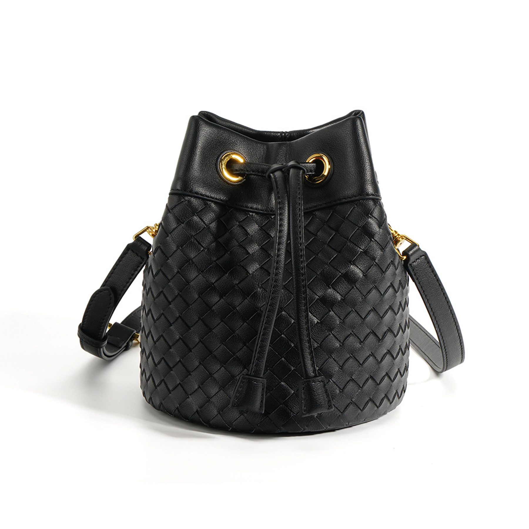 Genuine Leather Innovative Drawstring Cross-Body Bag 6