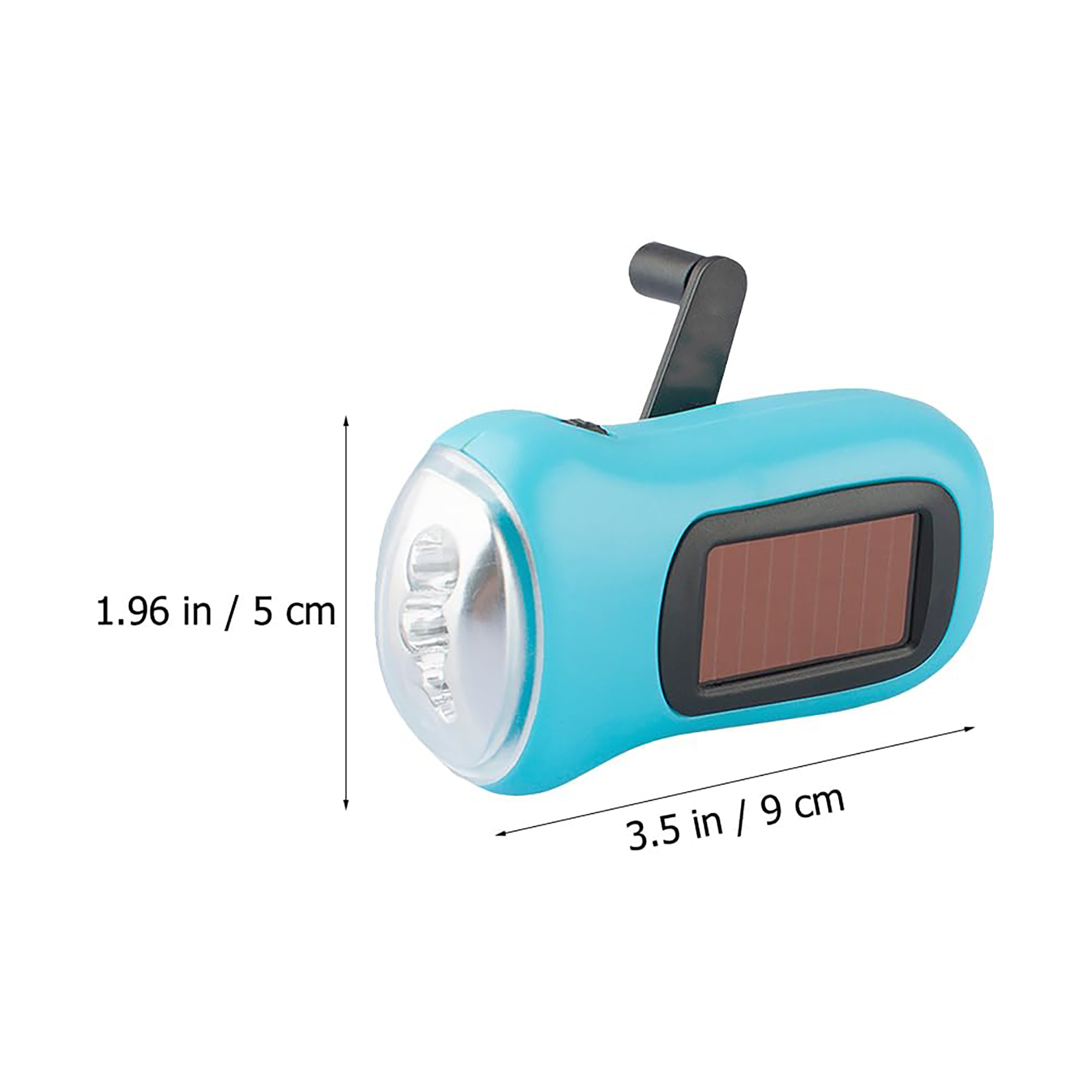 Hand-Crank and Solar Powered Emergency LED Flashlight 4