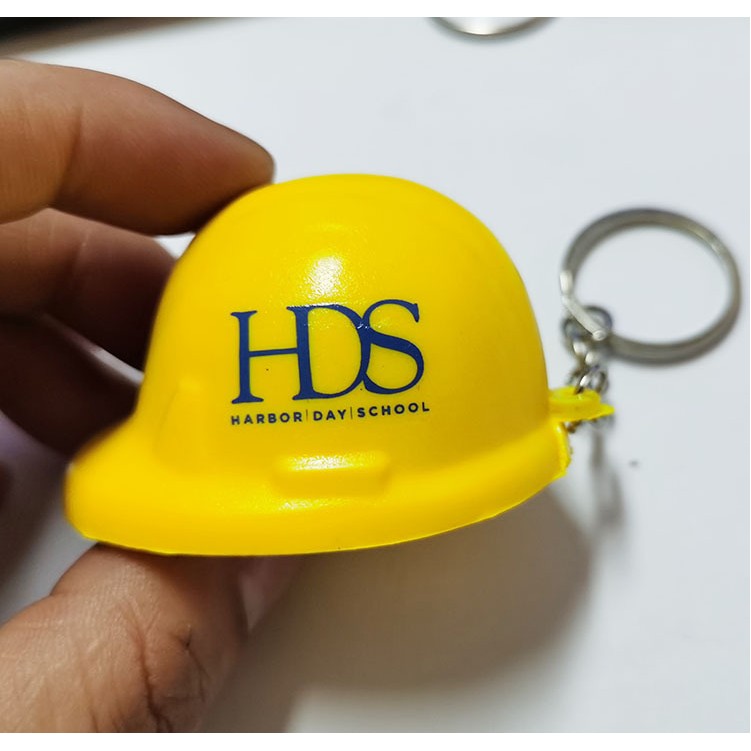 Mini PU Hard Hat Stress Reliever Key Chain 3