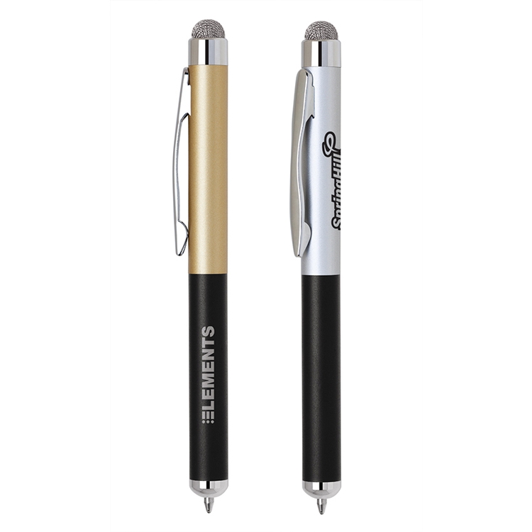 2 in 1 Touchscreen Stylus Ball Pen (Satin Chrome) 3