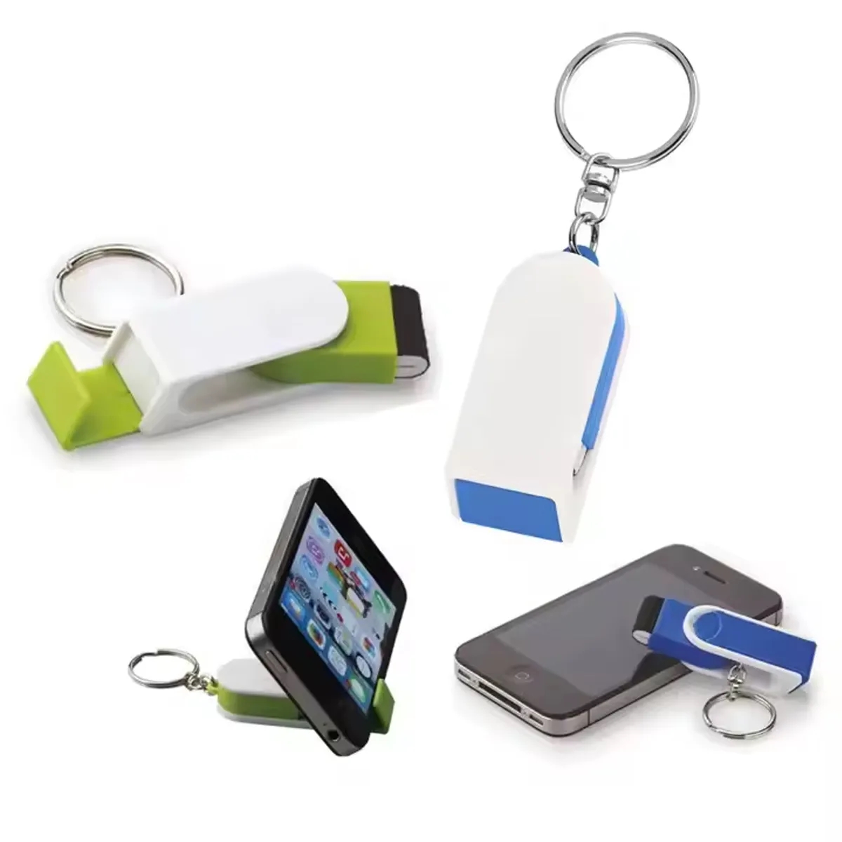 2-in-1 Phone Holder And Screen Cleaner Combo Keychain 6