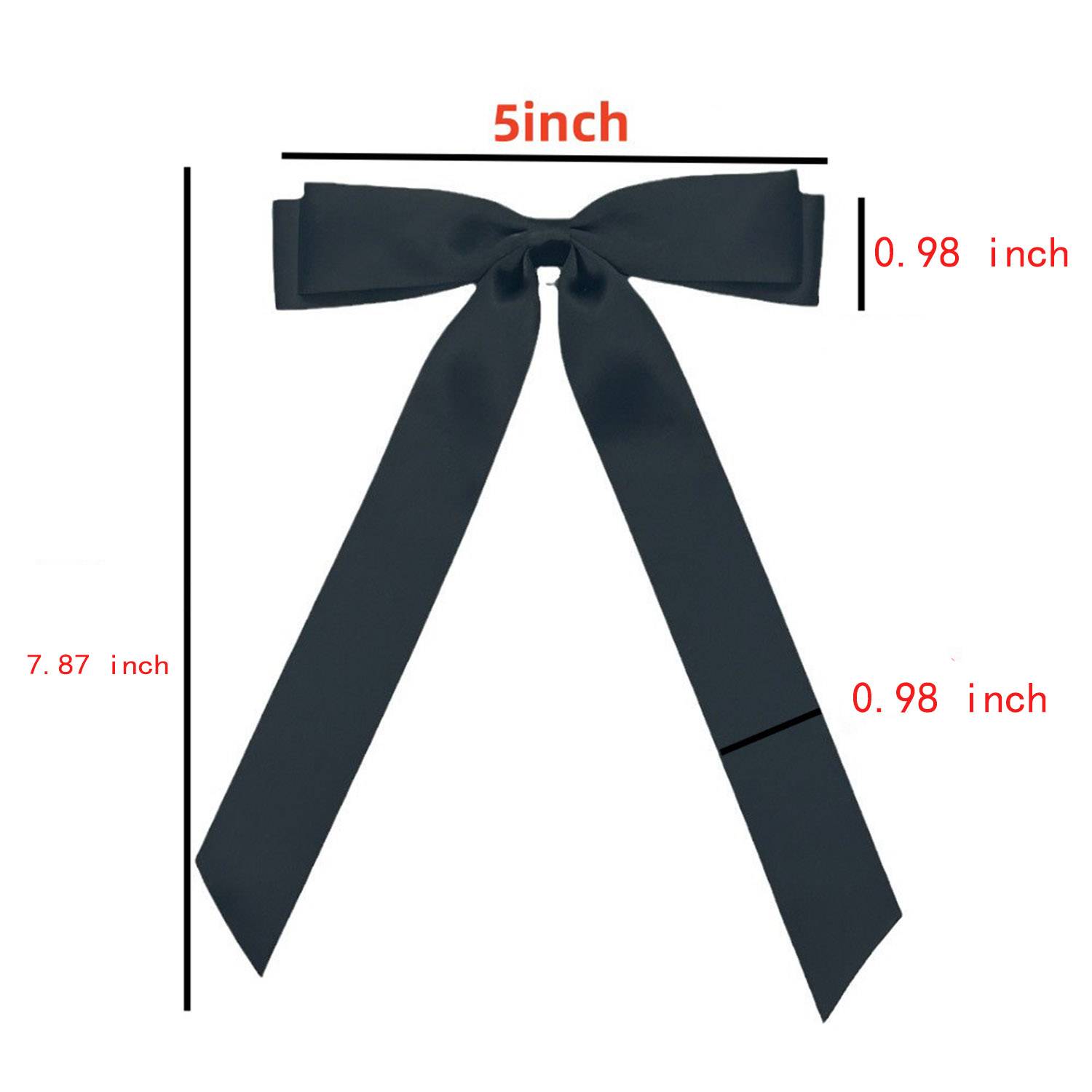 Polyester Bow Barrettes Hair Ribbons 3