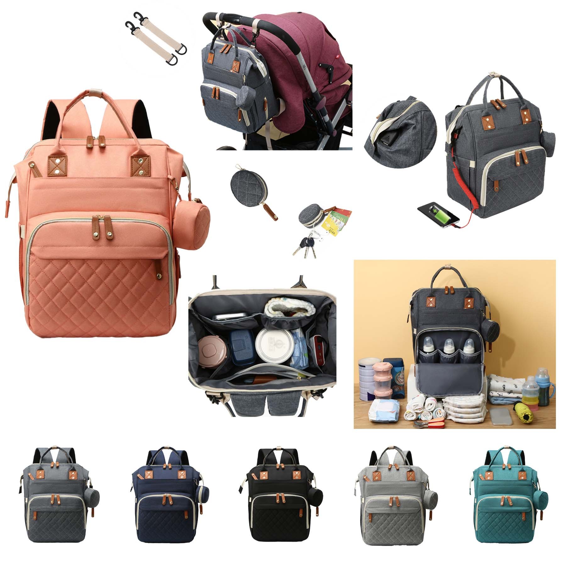 Diaper Bag Multi Function Mommy Backpack 5