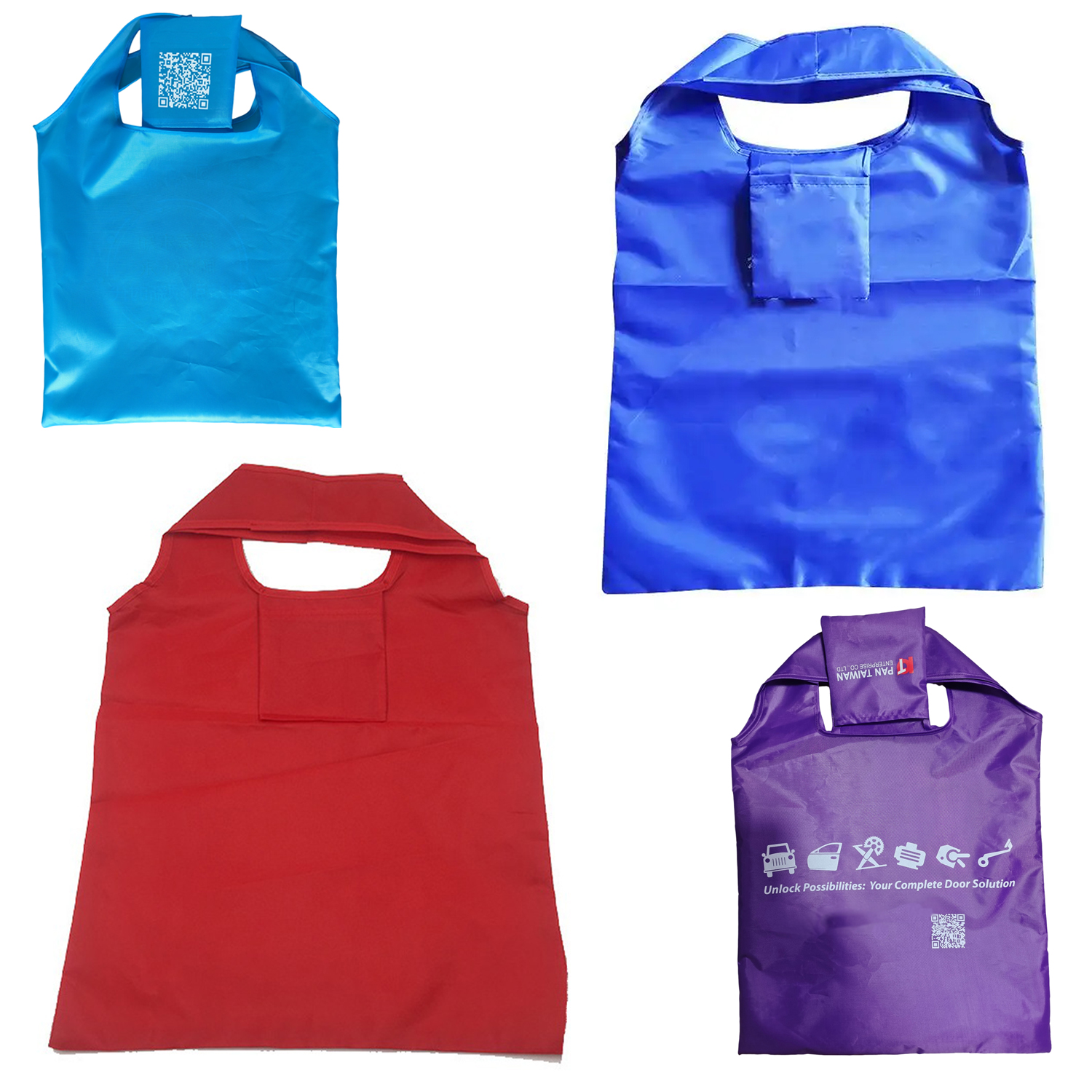 Foldable Polyester Tote Bag, custom tote bag with logo imprint 2