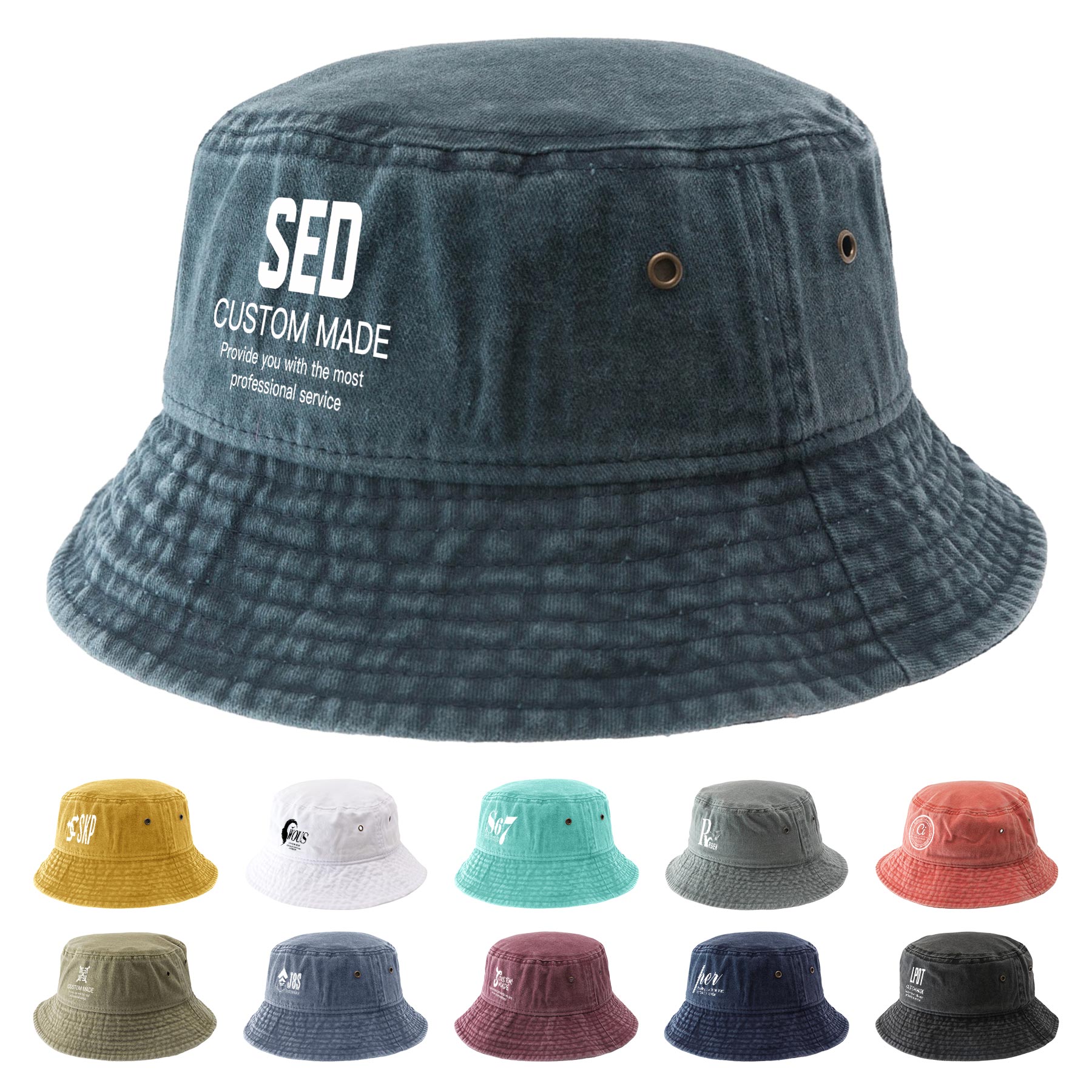 Washed Cotton Bucket Hat 2