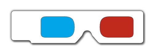 3D Glasses Hand Held Red/Cyan Lenses - Stock 2
