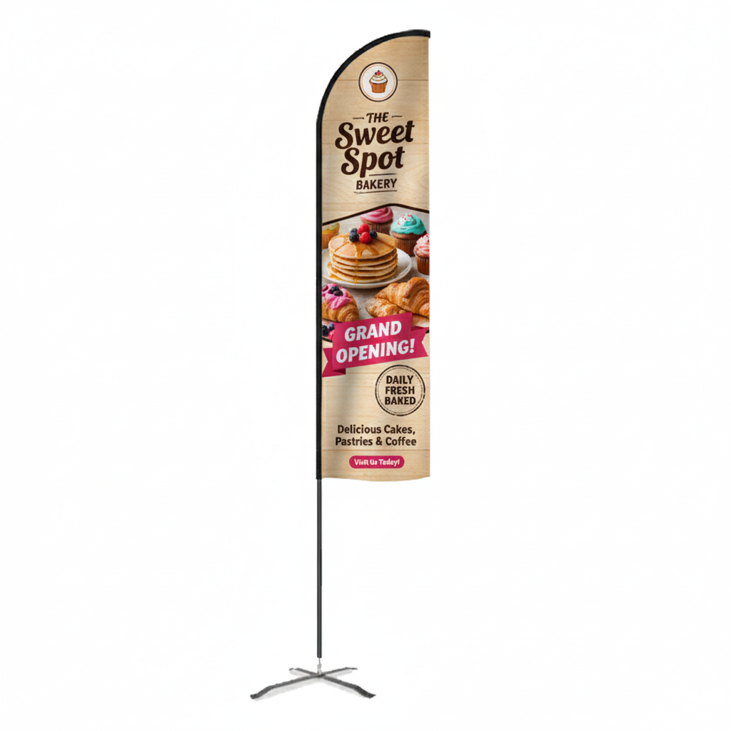 Flex Banner™ LX Feather Flag, Single-Sided 17' Outdoor Banner 4