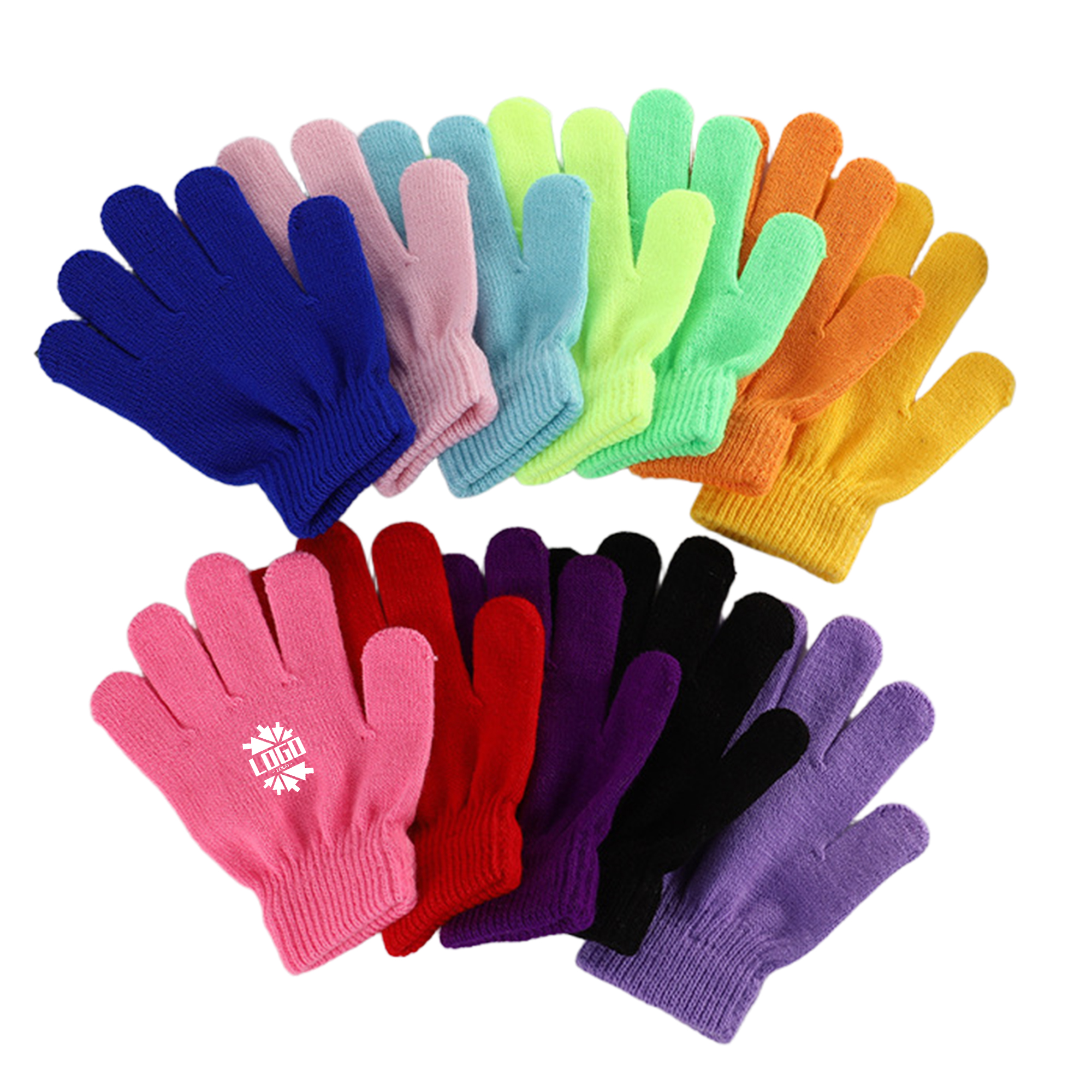 Colorful Knitted Kids Gloves for Ages 3-8 2