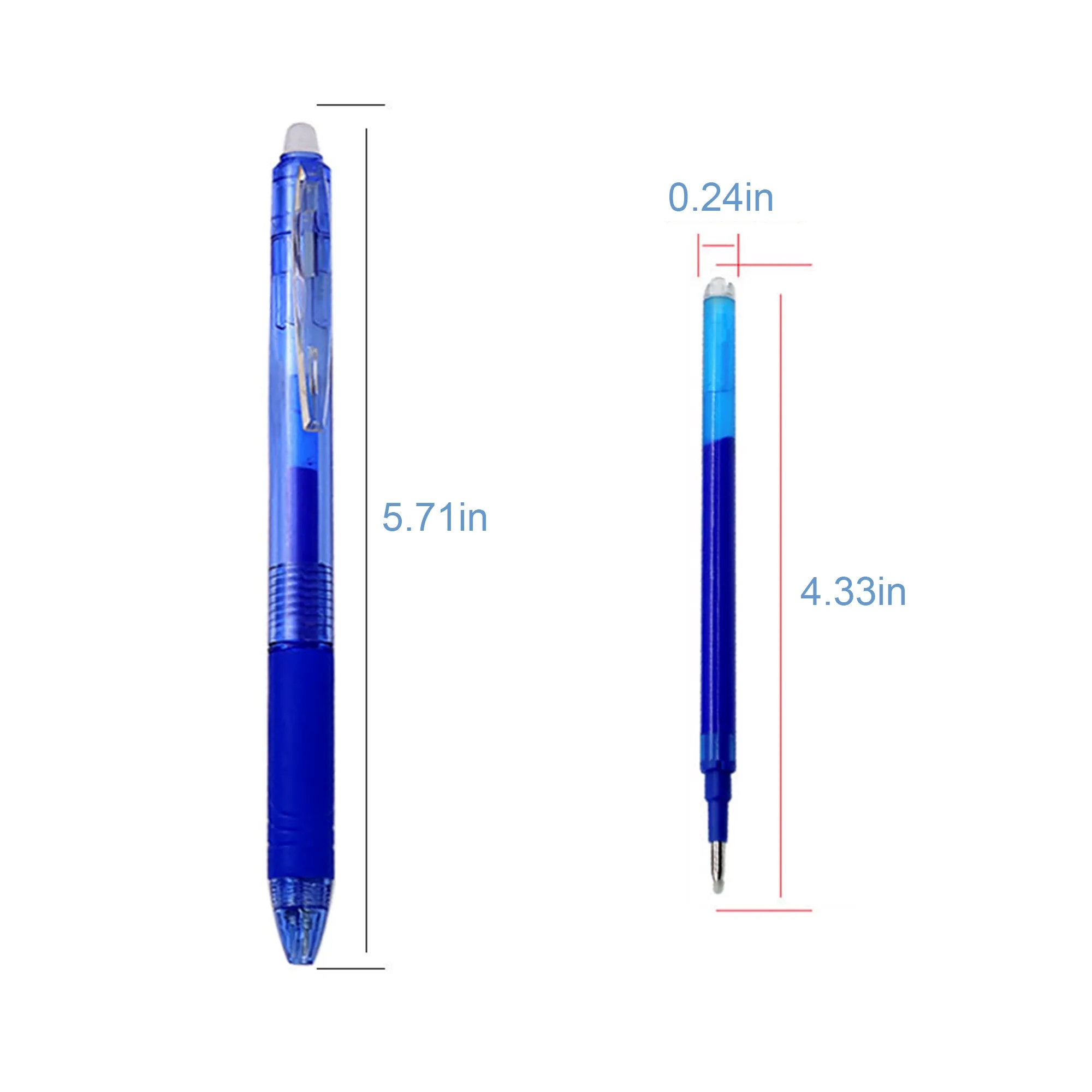 Retractable Erasable Gel Pens Clicker 5