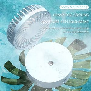 Handheld Spray Humidifier Glowing Usb Fan 4