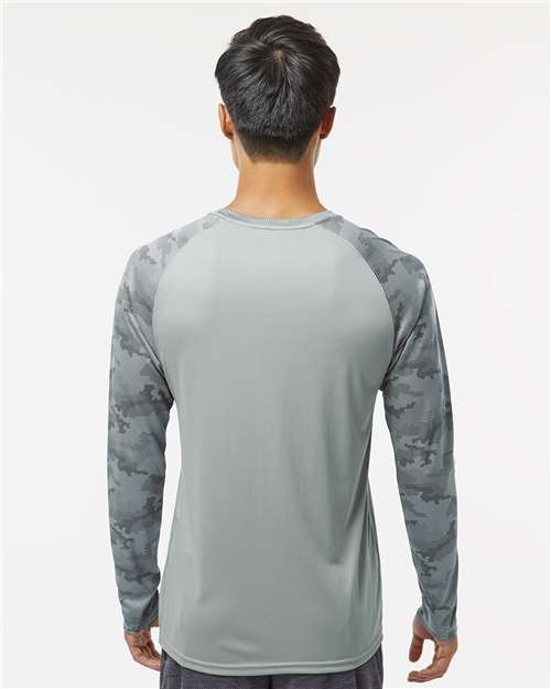Unisex Cayman Performance Camo Colorblocked Long Sleeve T-Shirt - 216 65