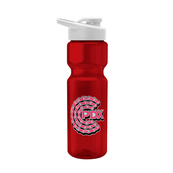 Blazer 28oz Transparent Bike Bottle w/Drink-thru Lid 1290