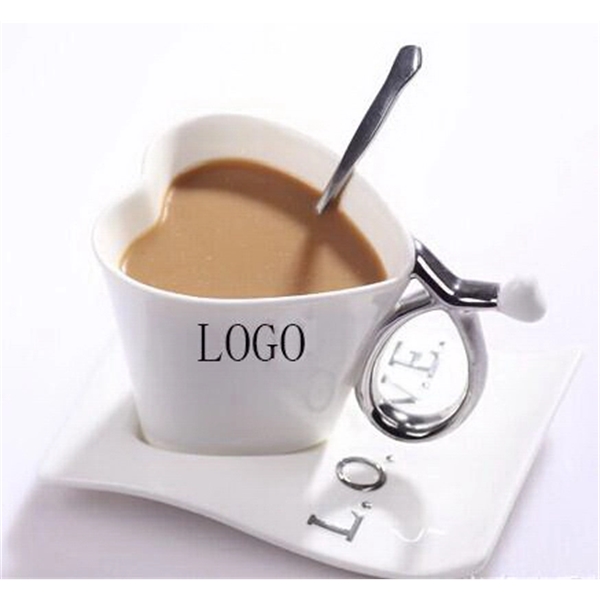 Heart Porcelain Coffee Mug 2