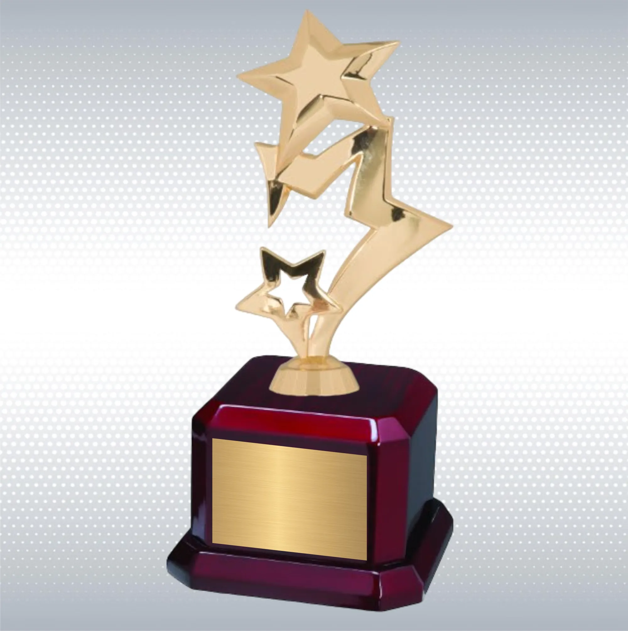 9 1/2" Star Trophy Award on Rosewood Royal Piano Finish Base 25