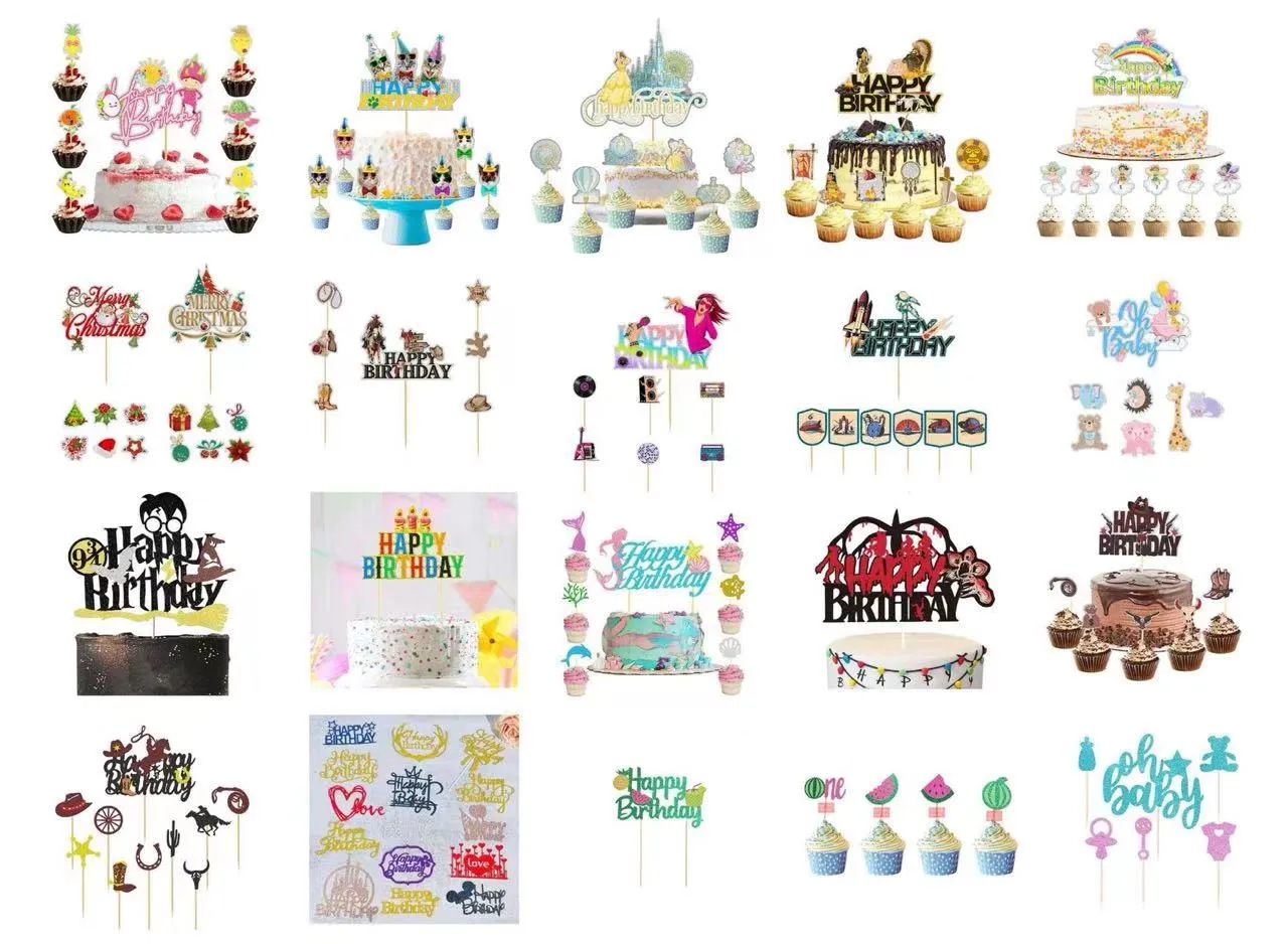 Custom Theme Party Cupcake Toppers 2