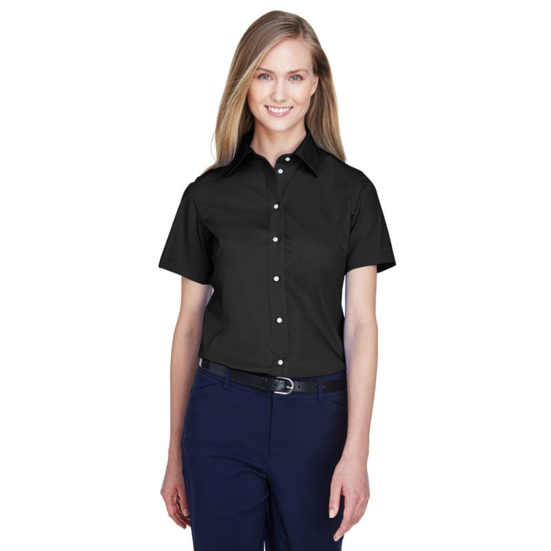 Devon & Jones Ladies' Crown Woven Collection™ Solid Broadcloth Short-Sleeve Shirt 6