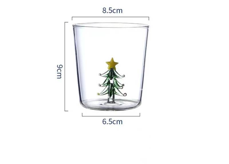 Cute Christmas Decorative Glass Cup 7