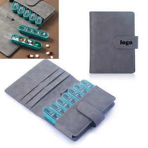 7 Day Pill Case With 28 Compartment Notebook Design 3