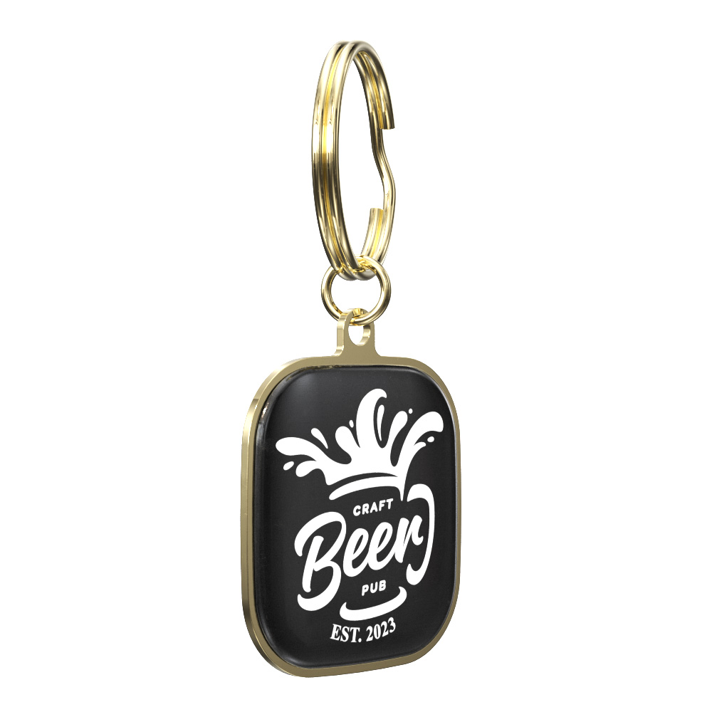 Vibraprint® Bright Gold Keytag (1-3/8") 4