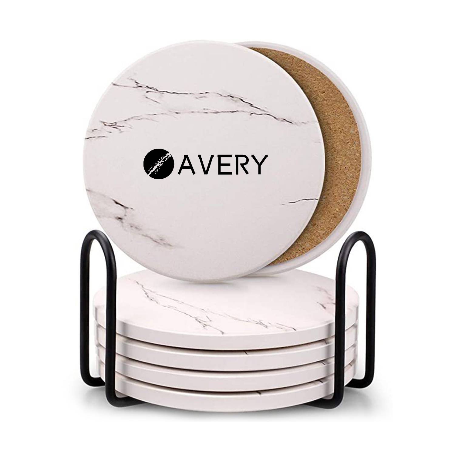 Round Ceramic Insulating Coaster Set 2