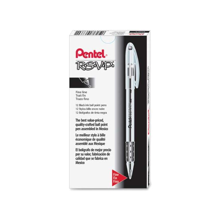 R.S.V.P. Ballpoint Pens - Black Fine 0.7mm 12 Pack 2