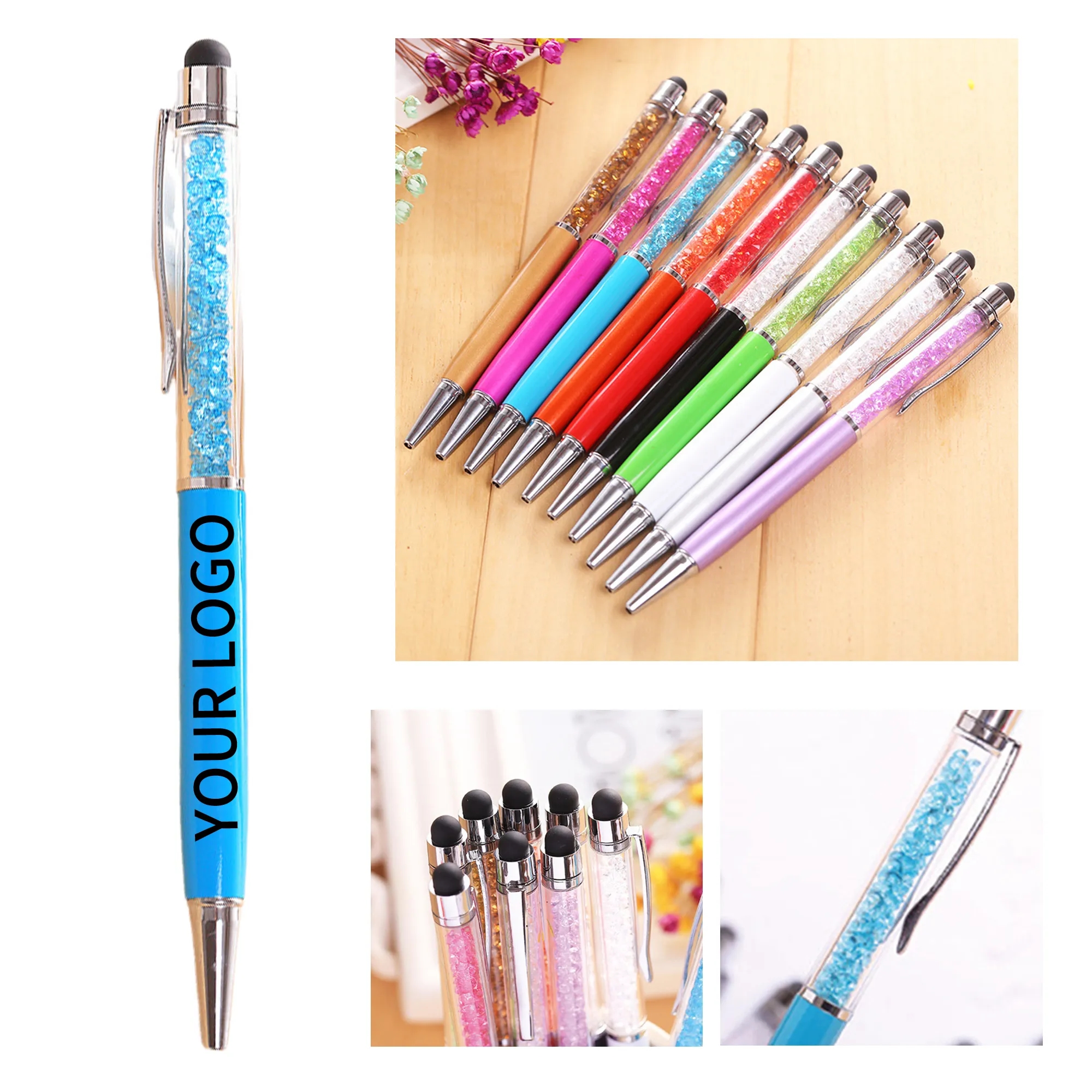 5.83 Inch Crystal Stylus Pen Compact for Writing 12