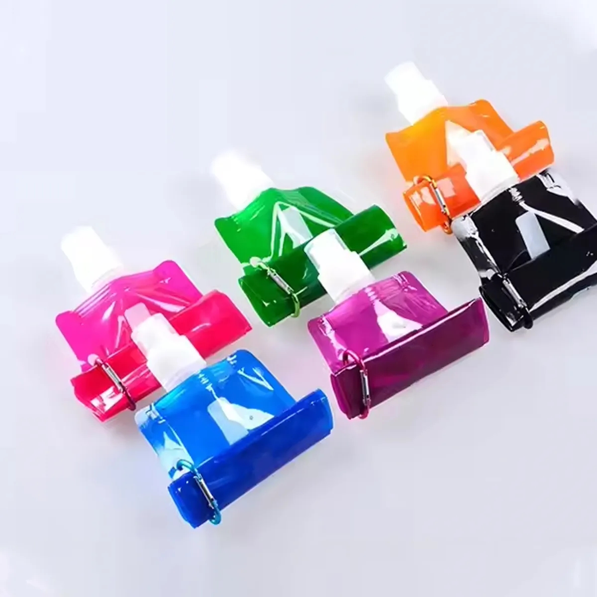 17 Oz. Collapsible Sports Water Bottle With Carabiner Clip 3