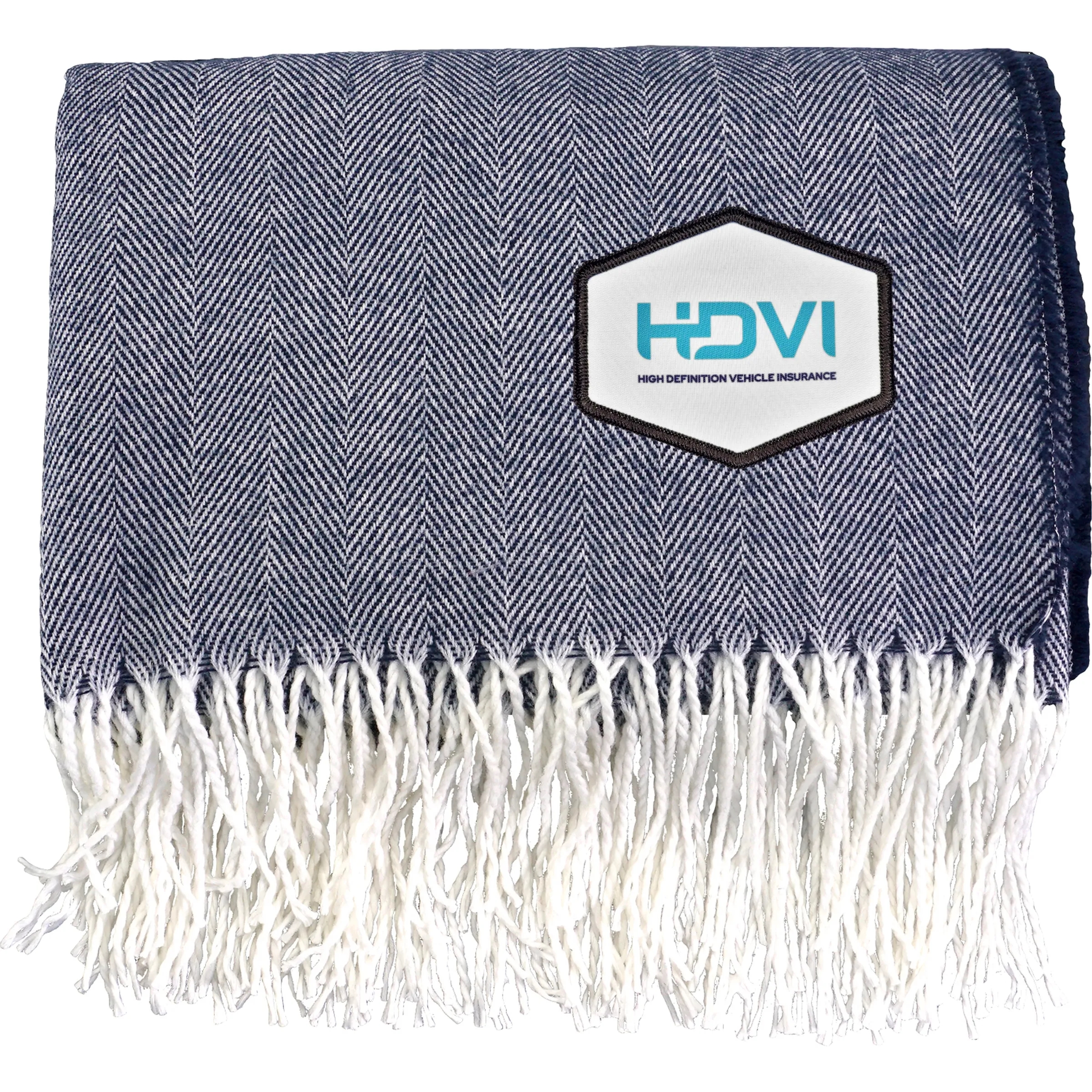 Fringed Emblem Throw Blanket 4