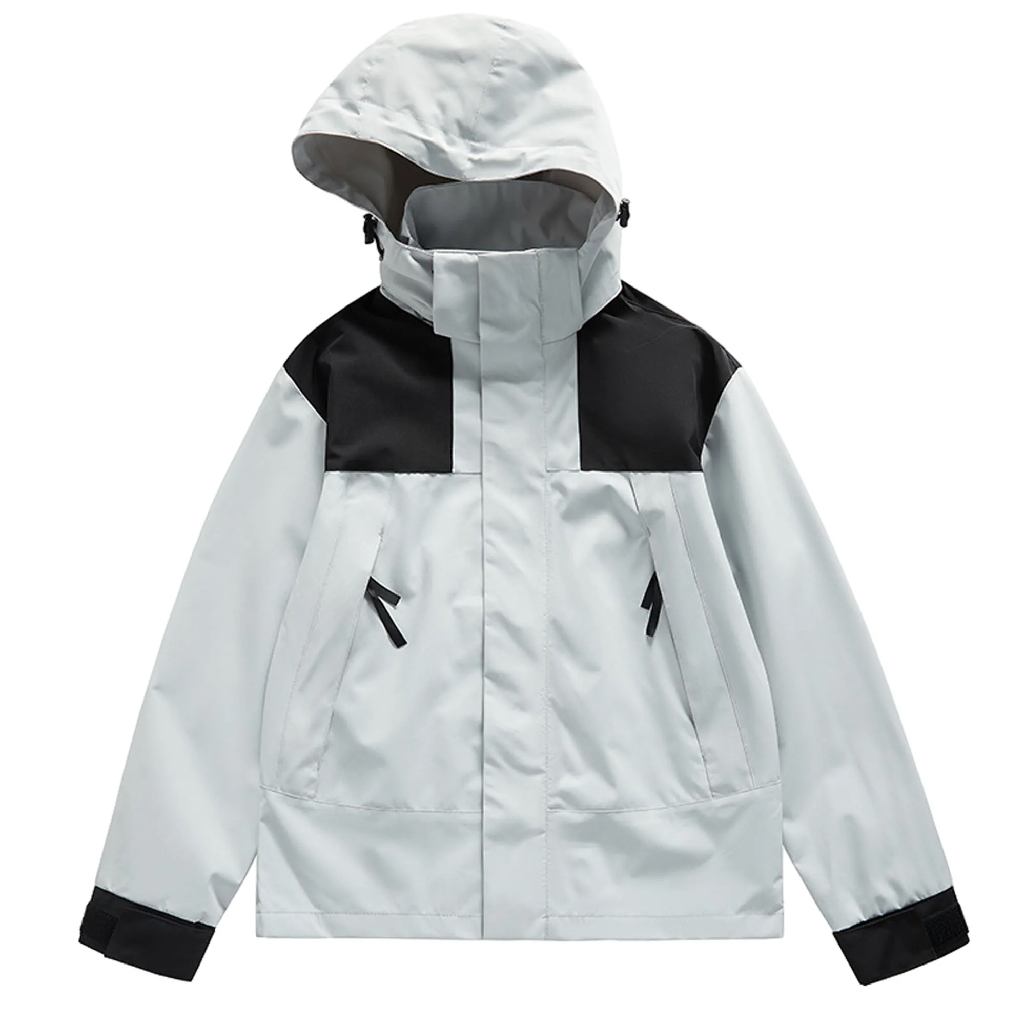 Unisex Oxford Cloth Shell Outerwear Jacket W/Detachable Hood 5