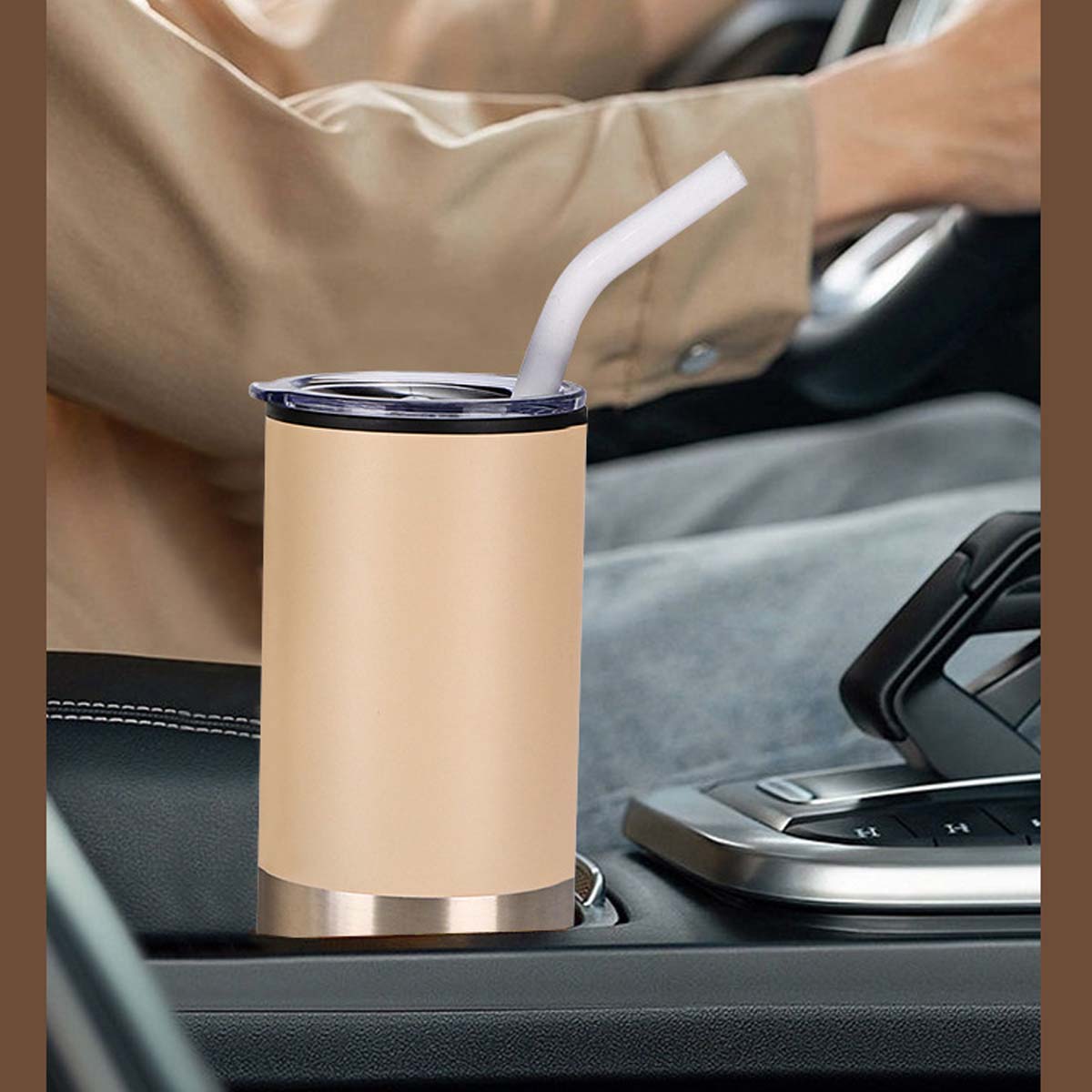 Durable Insulated Gift Stainless Steel Tumbler with Straw 3