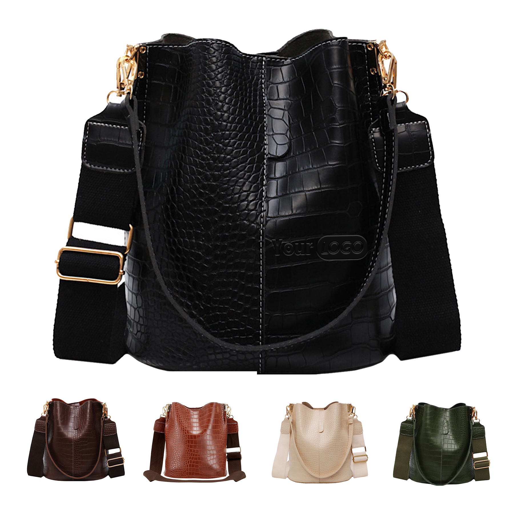 PU Bucket Bag And Crossbody Shoulder Handbags 2