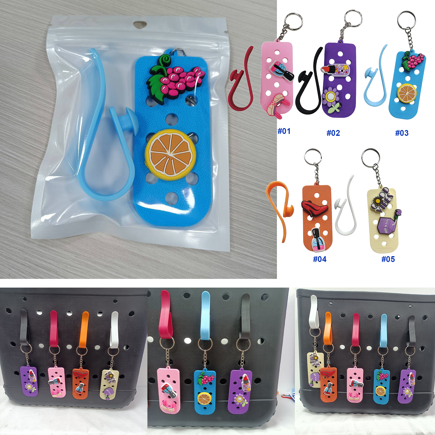 Keychain and Hooks Compatible with Bogg Bag