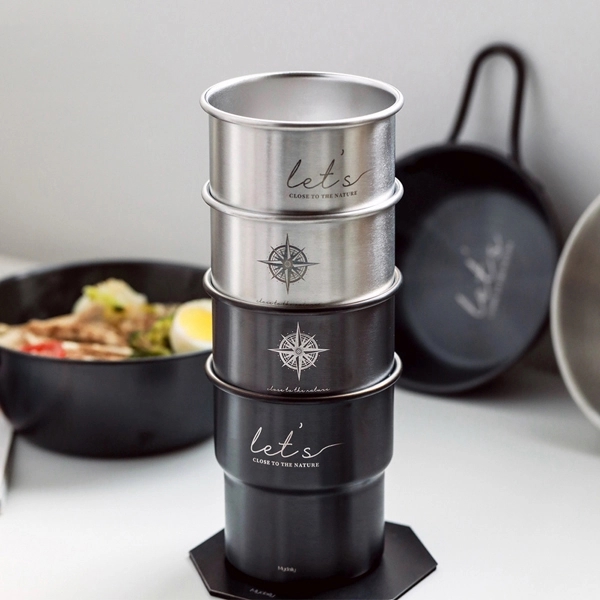 Stainless Steel Stackable Metal Drinking Cups 8