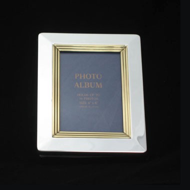 GOLD/SILVER 2-TONE METAL PHOTO ALBUM 1