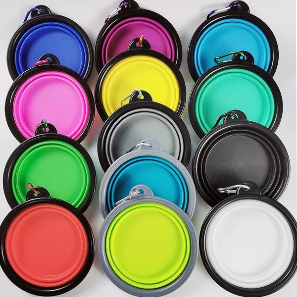 Pet Collapsible Feeding Bowls with Carabiner 2