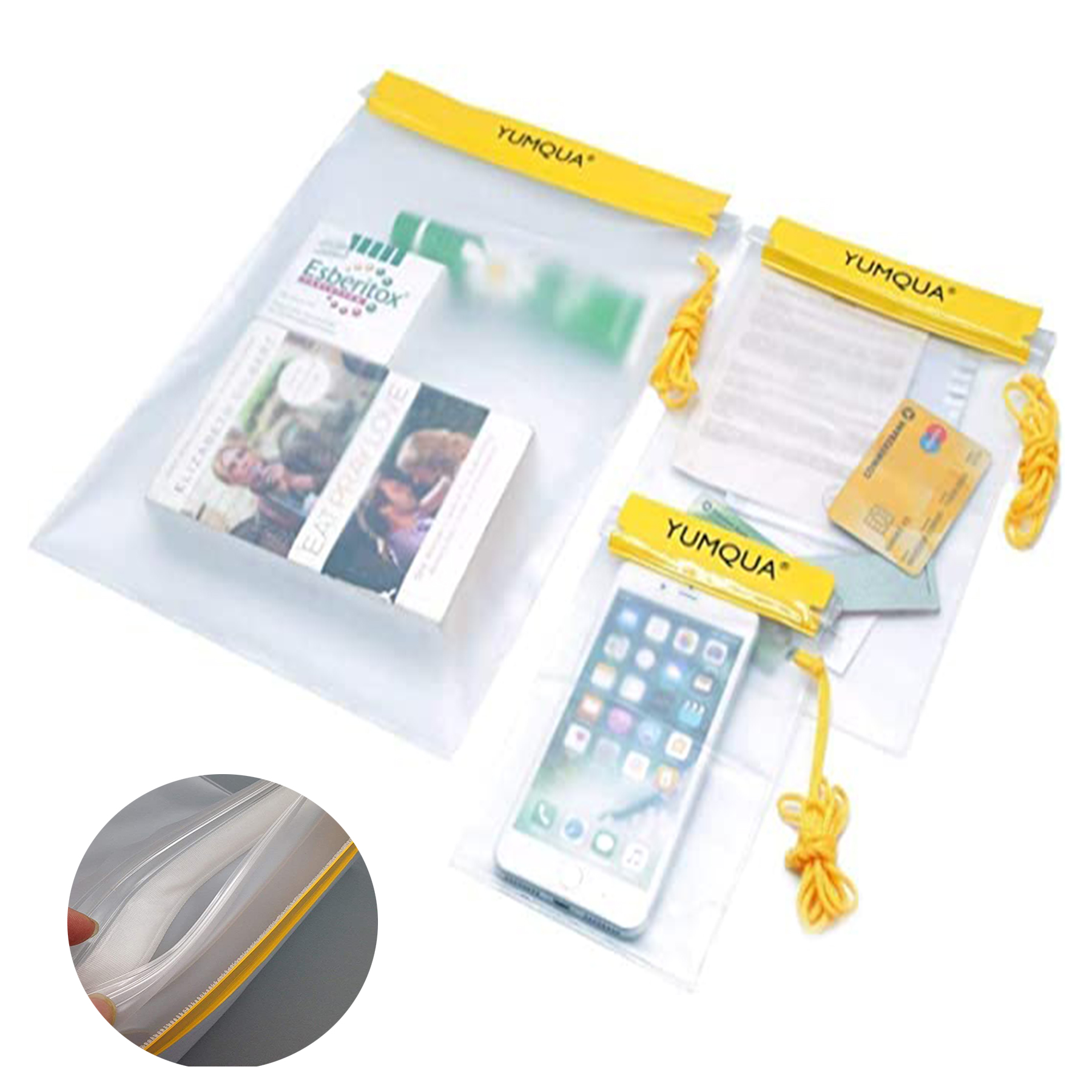 Three Piece Set Transparent Waterproof Bag