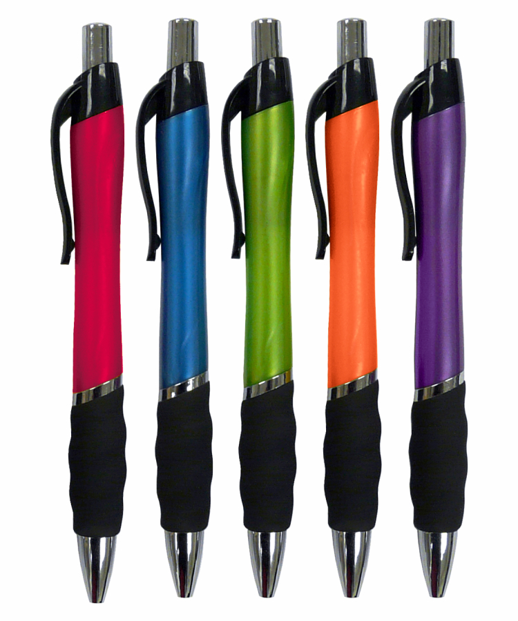 "The Venture" Click Pen w/ Black Rubber Grip 1