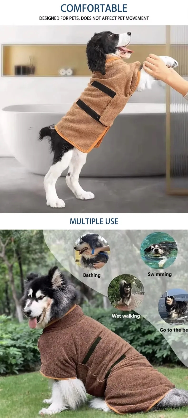 Quick Dry Dog Bathrobe Towel 2
