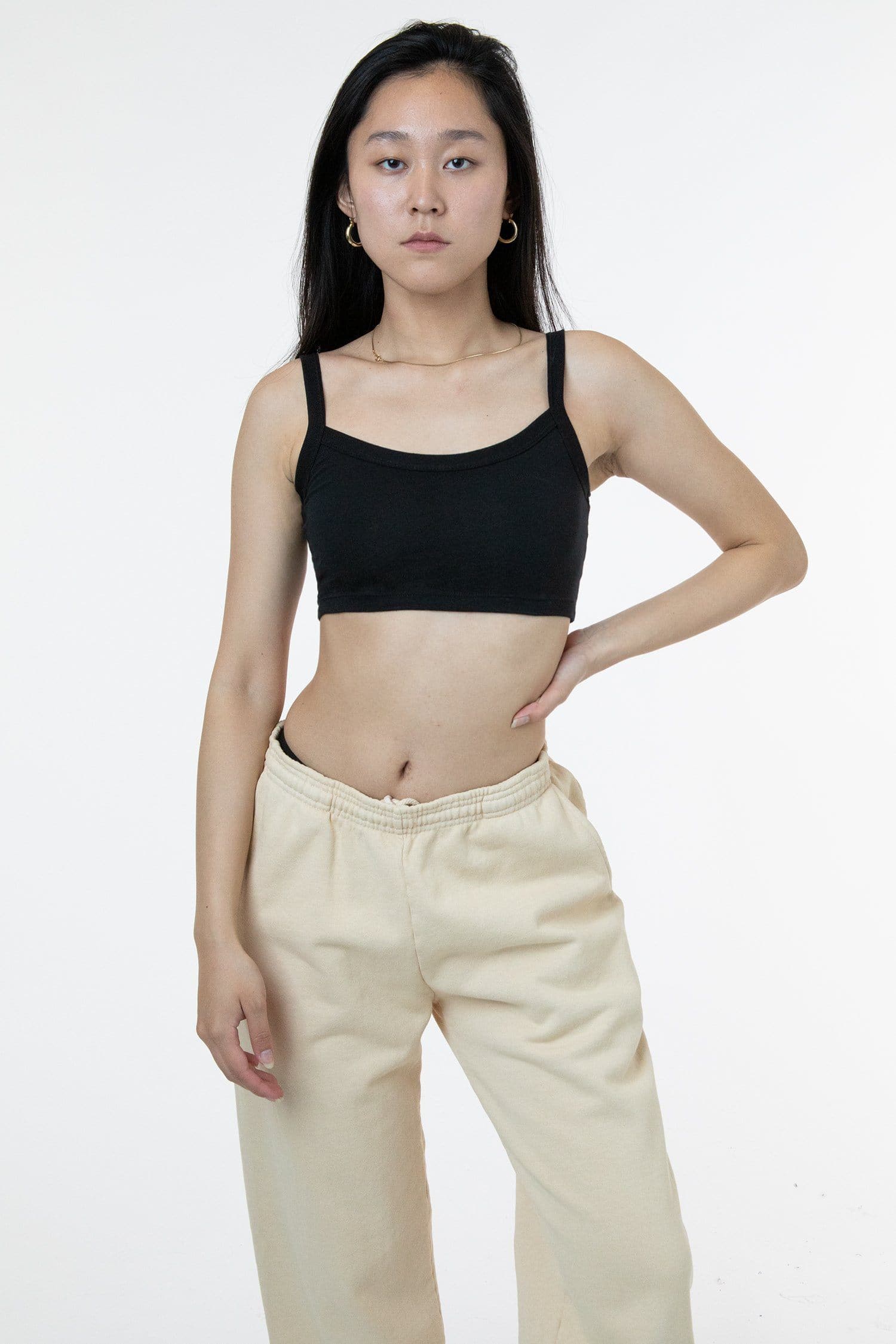 POLY COTTON CROPPED SPAGHETTI TANK 4