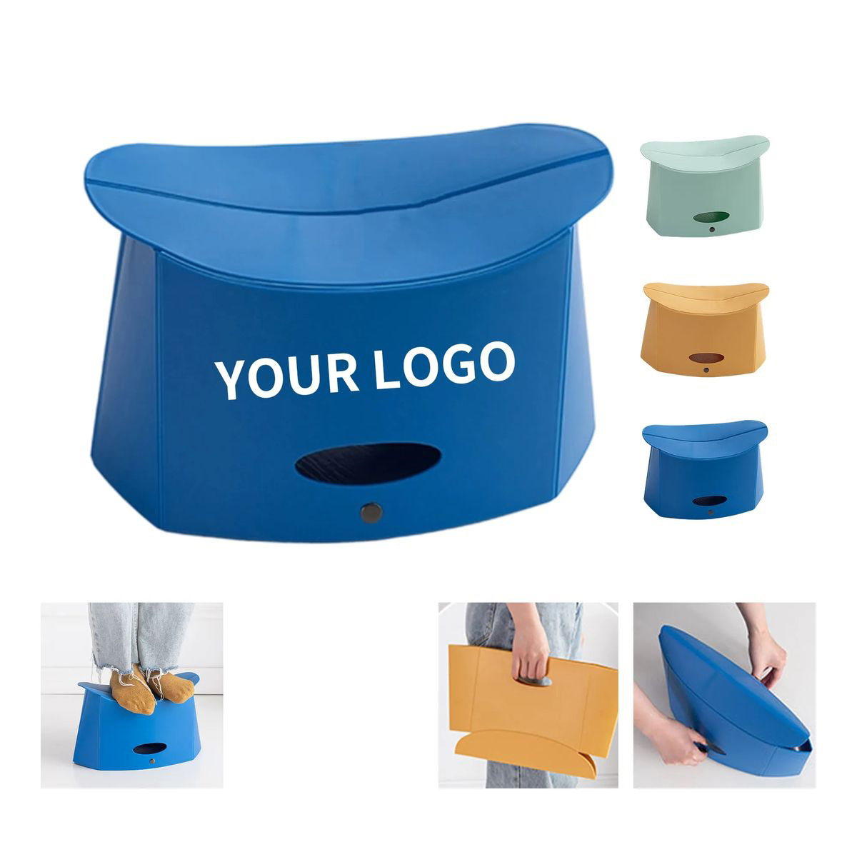 Lightweight Plastic Folding Stool for Camping or Travel 3